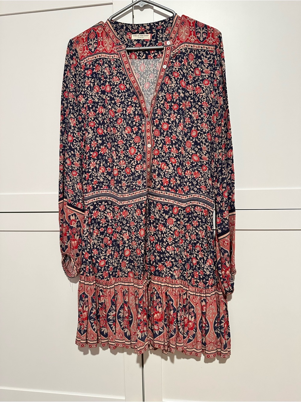 Spell Jasmine playdress Floral Long Sleeve Button-Front altered